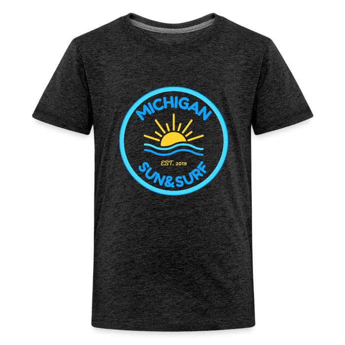 Michigan Sun & Surf™ Kids Premium Tee – Soft, Tough, and Beach-Ready - charcoal grey