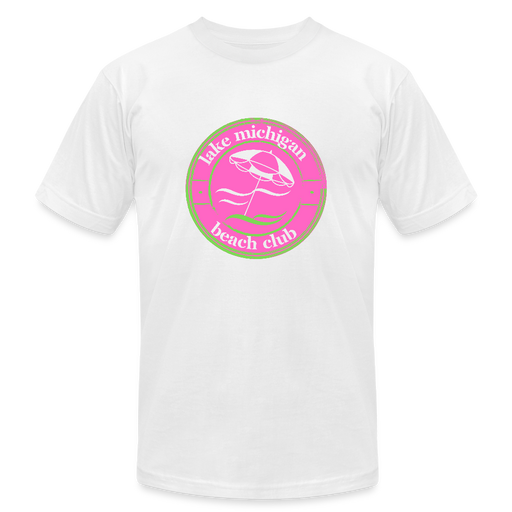 Lake Michigan Fresh Coast™ Tee – Pink & Green Solid - white