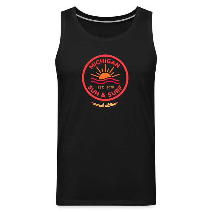Michigan Sun & Surf “Sunset Edition” Men’s Premium Tank Top - black