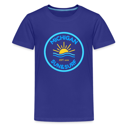 Michigan Sun & Surf™ Kids Premium Tee – Soft, Tough, and Beach-Ready - royal blue