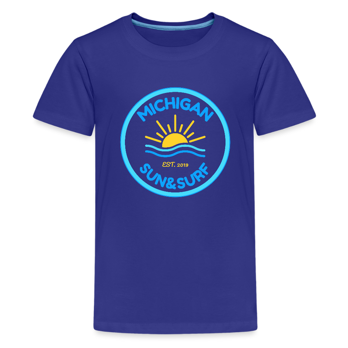 Michigan Sun & Surf™ Kids Premium Tee – Soft, Tough, and Beach-Ready - royal blue