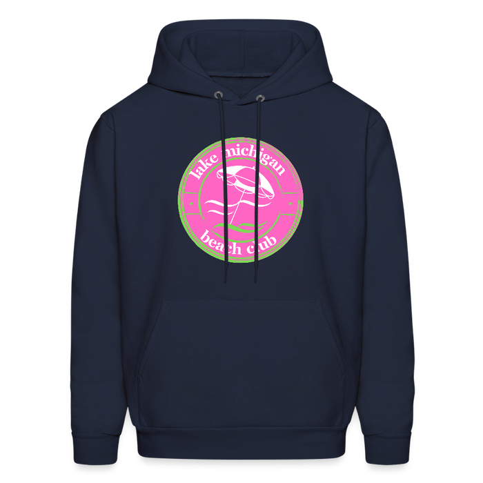 Lake Michigan Fresh Coast™ Hoodie – Fresh Coast Prep (Pink & Green) - navy