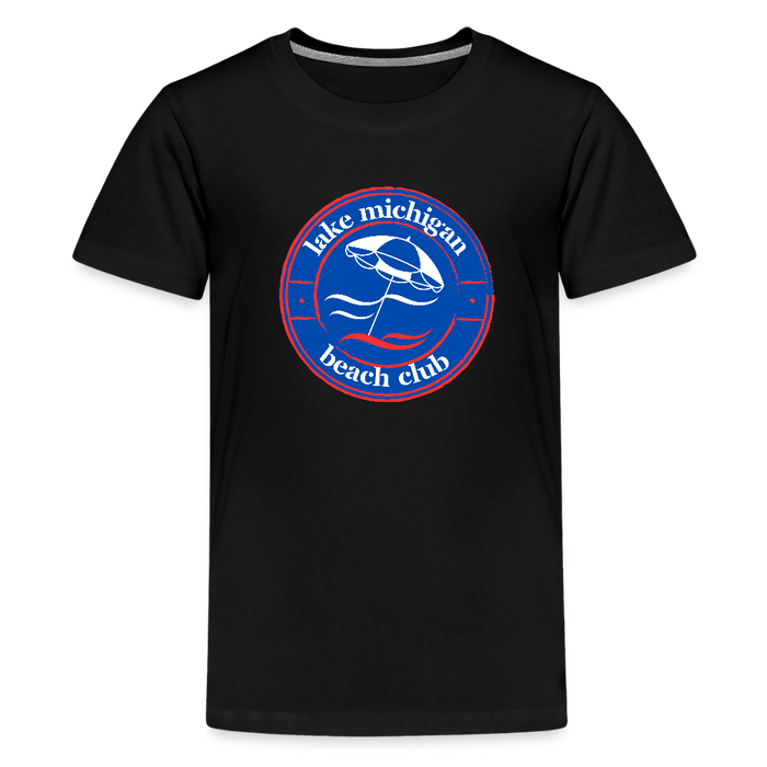 Lake Michigan Fresh Coast™ Kids’ Tee – Red, White & Blue (Fresh Coast Prep™) - black