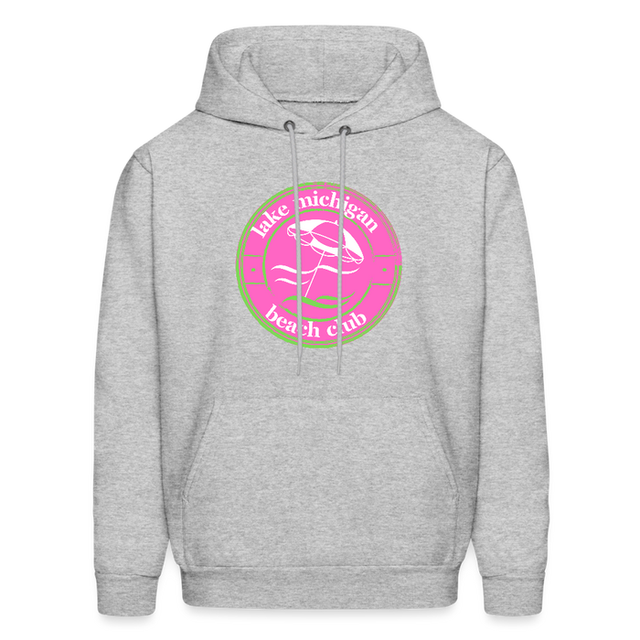 Lake Michigan Fresh Coast™ Hoodie – Fresh Coast Prep (Pink & Green) - heather gray