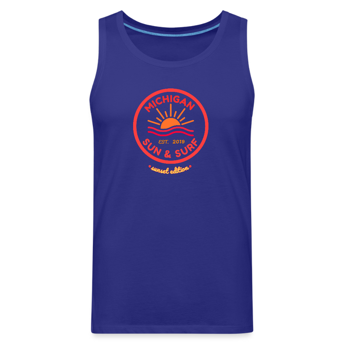 Michigan Sun & Surf “Sunset Edition” Men’s Premium Tank Top - royal blue