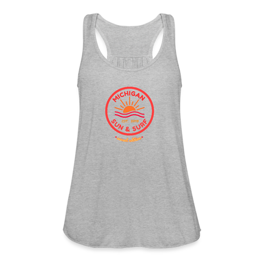 Michigan Sun & Surf “Sunset Edition” Women’s Flowy Tank Top – Bella + Canvas - heather gray