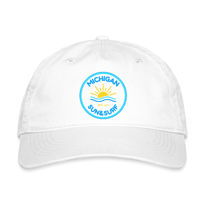 Michigan Sun & Surf “Sunset Edition” Hat – Premium Unisex Baseball Cap - white