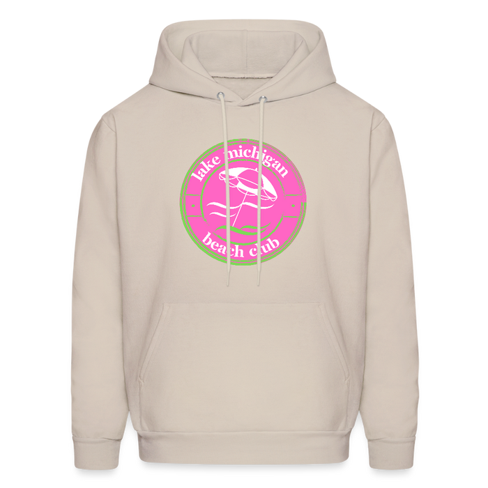 Lake Michigan Fresh Coast™ Hoodie – Fresh Coast Prep (Pink & Green) - Sand