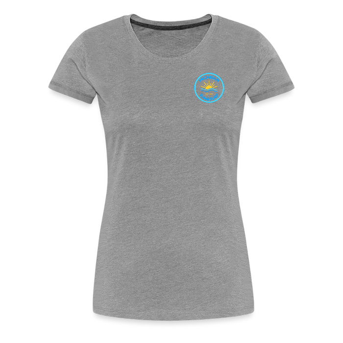 Michigan Sun & Surf™ Women's Premium Tee – Retro Beach Vibes - heather gray