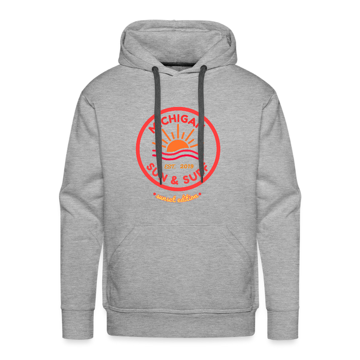 Michigan  Sun & Surf  Sunset Edition Premium Hoodie – Cozy Unisex Sweatshirt - heather grey