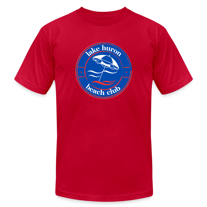 Lake Huron Beach Club™ Tee – Fresh Coast Prep (Red, White & Blue) - red