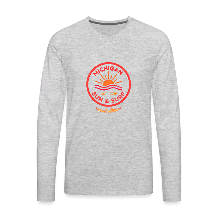 Michigan Sun & Surf “Sunset Edition” Premium Long Sleeve T-Shirt – Unisex - heather gray