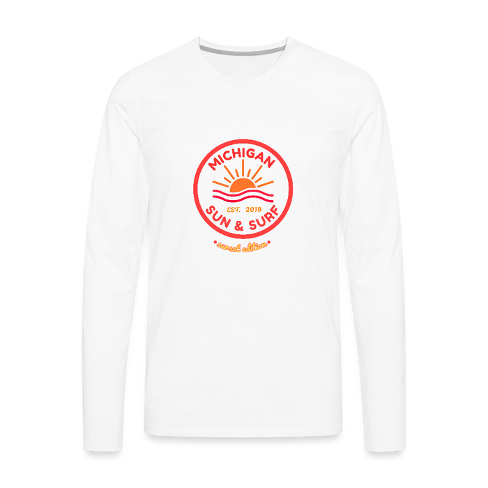 Michigan Sun & Surf “Sunset Edition” Premium Long Sleeve T-Shirt – Unisex - white