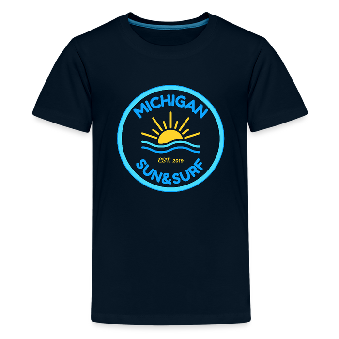 Michigan Sun & Surf™ Kids Premium Tee – Soft, Tough, and Beach-Ready - deep navy