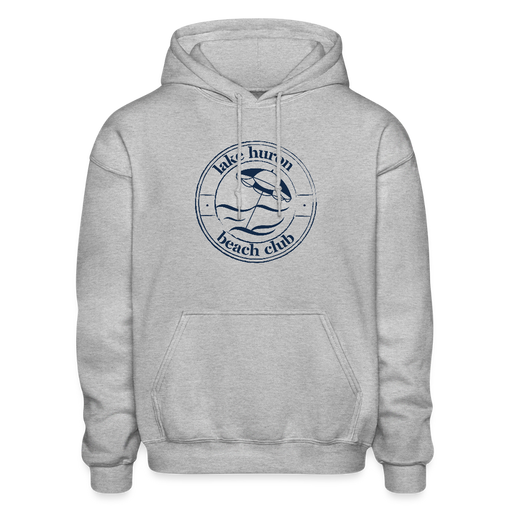 Lake Huron Beach Club Unisex Hoodie | Gildan Heavy Blend - heather gray