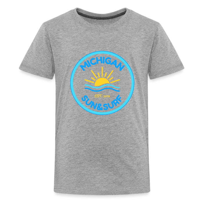 Michigan Sun & Surf™ Kids Premium Tee – Soft, Tough, and Beach-Ready - heather gray