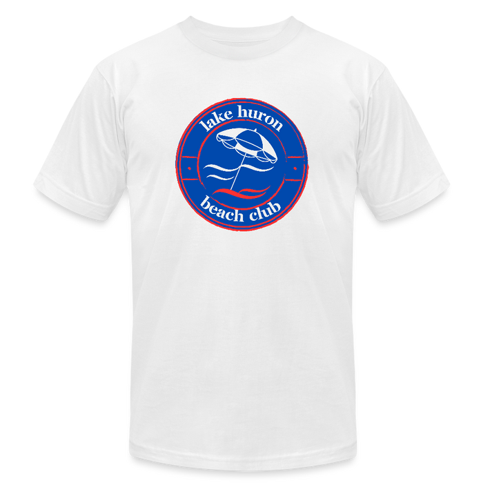 Lake Huron Beach Club™ Tee – Fresh Coast Prep (Red, White & Blue) - white