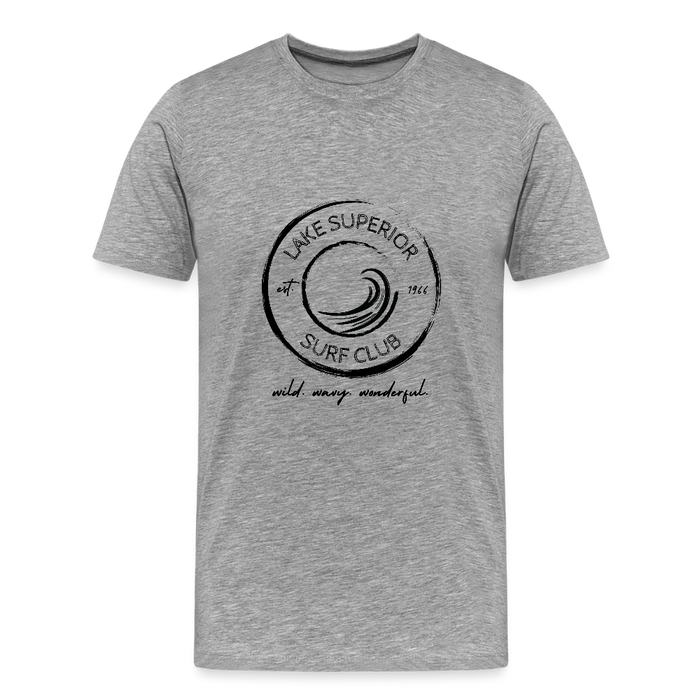 Lake Superior Surf Club Premium Unisex T-Shirt – Wild. Wavy. Wonderful. - heather gray