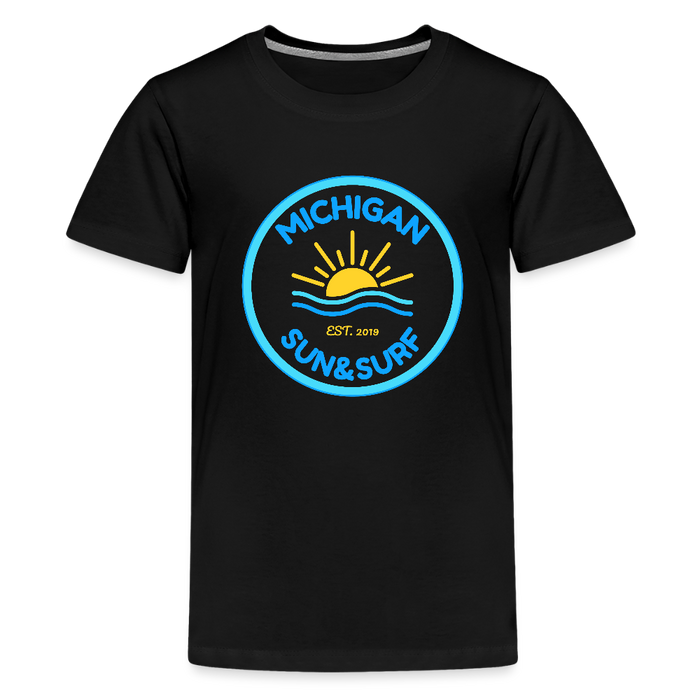 Michigan Sun & Surf™ Kids Premium Tee – Soft, Tough, and Beach-Ready - black