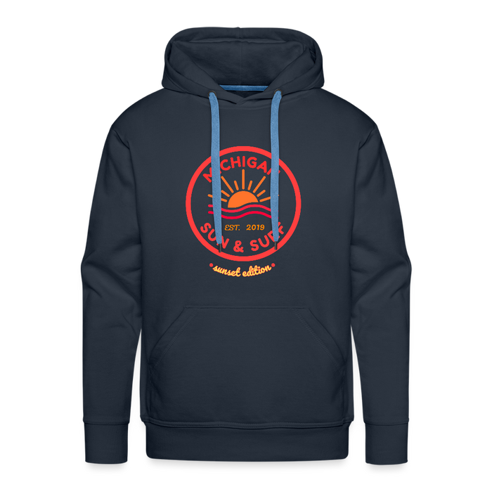 Michigan  Sun & Surf  Sunset Edition Premium Hoodie – Cozy Unisex Sweatshirt - navy