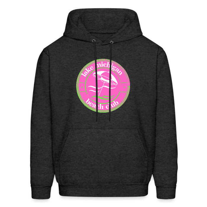 Lake Michigan Fresh Coast™ Hoodie – Fresh Coast Prep (Pink & Green) - charcoal grey