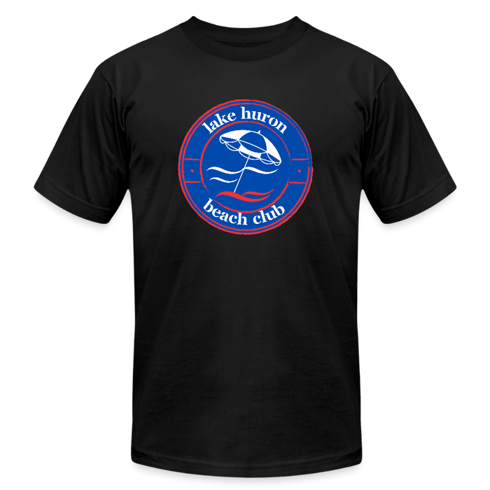 Lake Huron Beach Club™ Tee – Fresh Coast Prep (Red, White & Blue) - black
