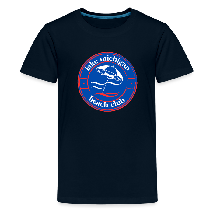 Lake Michigan Fresh Coast™ Kids’ Tee – Red, White & Blue (Fresh Coast Prep™) - deep navy