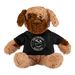 Lake Michigan Beach Club Plush Dog – Cuddly Stuffed Animal with Logo Tee - black