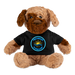 Michigan Sun & Surf Club Plush Dog – Cuddly Stuffed Animal with Logo Tee - black