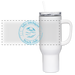Lake Michigan Beach Club™ 40 oz Travel Tumbler – White with Aqua Logo - white