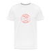 Lake Michigan Beach Club™ Men’s Premium Tee – White with Coral Logo - white