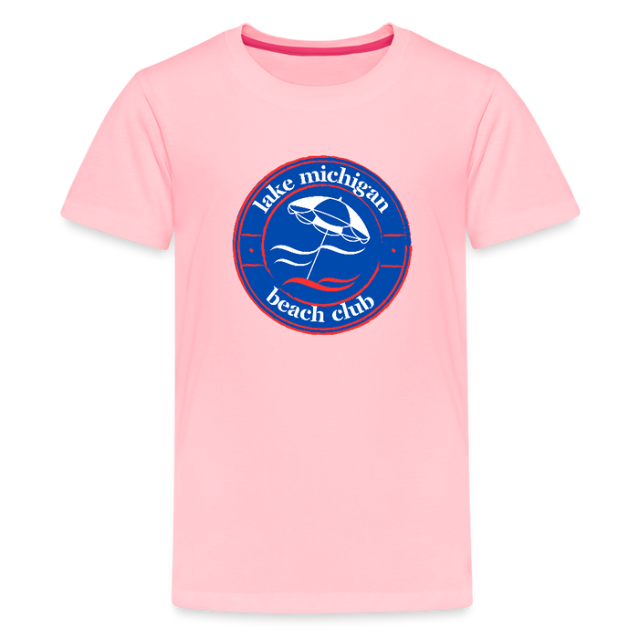 Lake Michigan Fresh Coast™ Kids’ Tee – Red, White & Blue (Fresh Coast Prep™) - pink