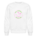 Fresh Coast Prep Crewneck Sweatshirt – Lake Michigan Beach Club | Pink & Green Logo - white