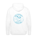 Lake Michigan Beach Club Men’s Premium Hoodie – White with Aqua Logo - white