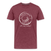 Lake Superior Surf Club Premium Unisex T-Shirt – White Logo | Wild. Wavy. Wonderful. - heather burgundy