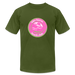 Lake Huron Beach Club™ Tee – Fresh Coast Prep (Pink & Green Solid) - olive
