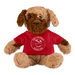 Lake Michigan Beach Club Plush Dog – Cuddly Stuffed Animal with Logo Tee - red