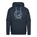 Lake Superior Surf Club Premium Hoodie – White Logo | Wild. Wavy. Wonderful. - navy