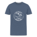 Lake Huron Beach Club Kids’ T-Shirt – White Logo | Soft Cotton Tee - heather blue