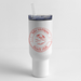 Lake Michigan Beach Club™ 40 oz Travel Tumbler – White with Coral Logo - white