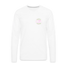 Lake Huron Beach Club Premium Long Sleeve Tee – Pink & Green Logo (Left Pocket) - white