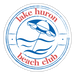 Lake Huron Beach Club Sticker – Blue & Red | Durable Vinyl - white matte