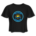 Michigan Sun & Surf™ Women's Cropped Tee – Flowy Retro Summer Fit - black