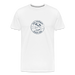 Lake Michigan Beach Club™ Men’s Premium Tee – White with Navy Logo - white