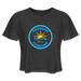 Michigan Sun & Surf™ Women's Cropped Tee – Flowy Retro Summer Fit - deep heather