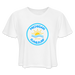 Michigan Sun & Surf™ Women's Cropped Tee – Flowy Retro Summer Fit - white