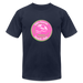Lake Huron Beach Club™ Tee – Fresh Coast Prep (Pink & Green Solid) - navy
