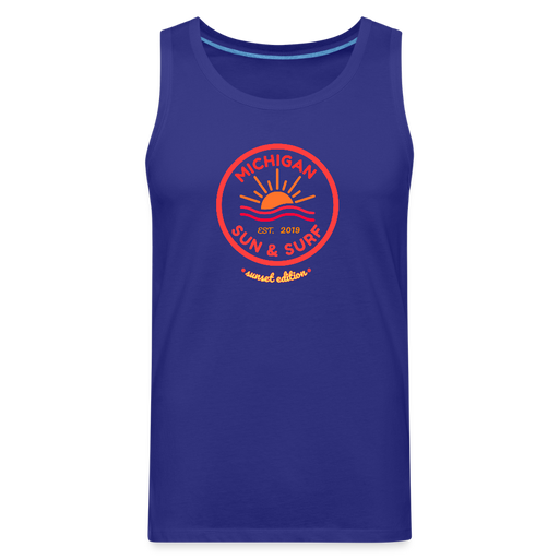 Michigan Sun & Surf “Sunset Edition” Men’s Premium Tank Top - royal blue