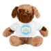Michigan Sun & Surf Club Plush Dog – Cuddly Stuffed Animal with Logo Tee - white