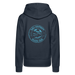 Lake Michigan Beach Club Women’s Premium Hoodie – Navy with Aqua Logo - navy